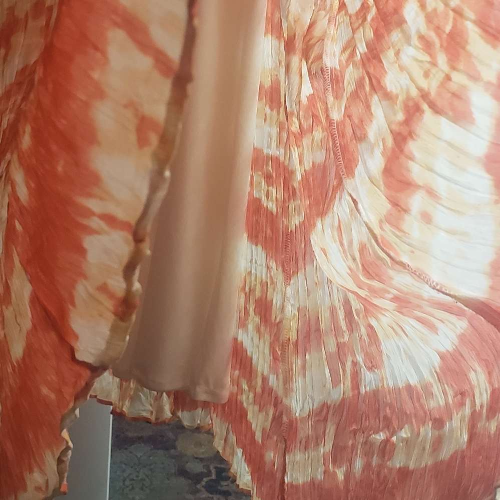 Coral Tie Dye Maxi Skirt - Dressbarn XL - Picture 6 of 6